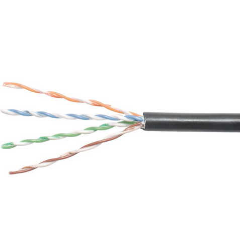 24(1)(SOLID) 4PR Cat5e Outdoor Rated (Black) x 305m